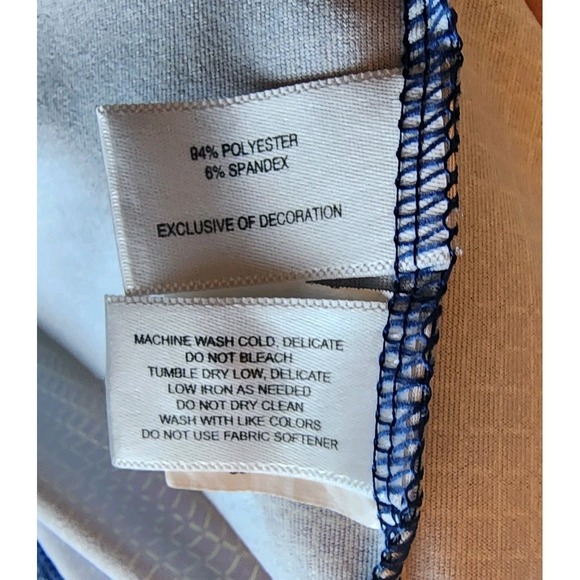 Cutter & Buck TPC Golf Polo Shirt Mens Large Blue Green Grid Stretch Performance - Picture 6 of 9